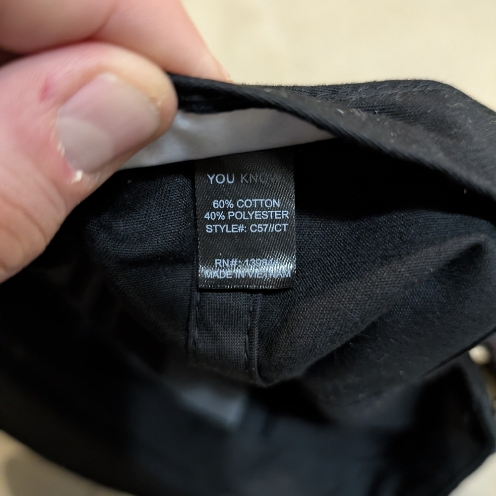TR Transition 5 Panel Hat Black Strap Back Unisex - Picture 3 of 4